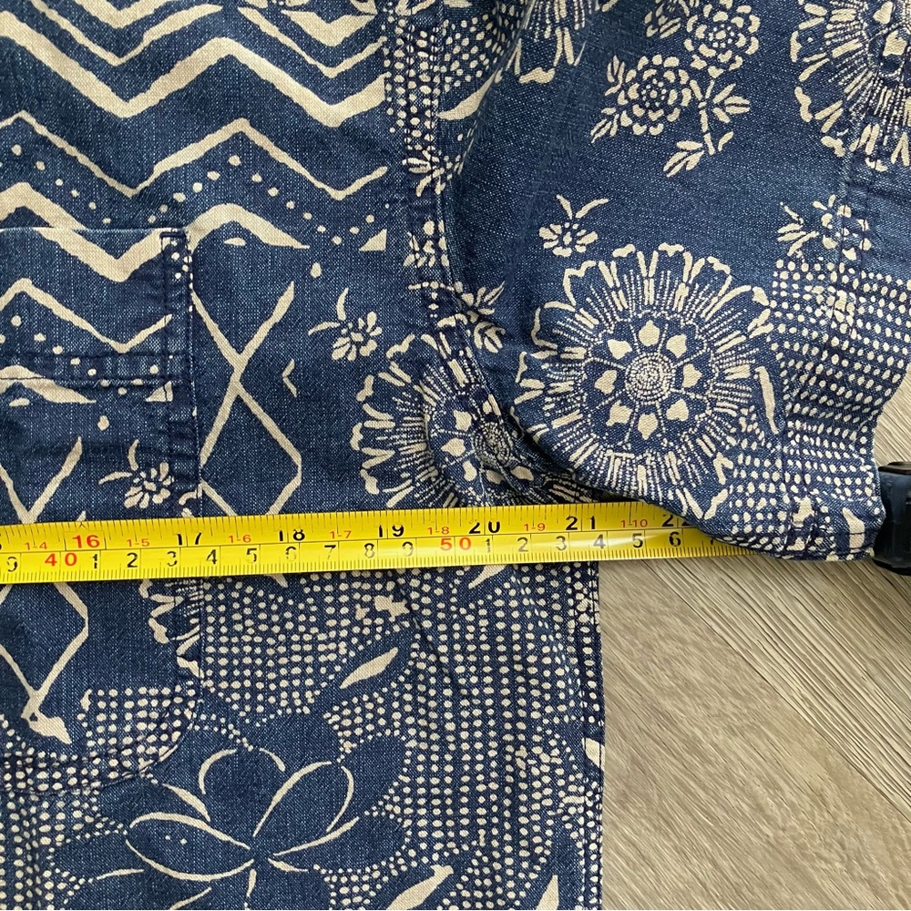NWOT American Eagle Printed Button-Up Poolside Shirt Men's XS Short Sleeve Blue - Picture 9 of 11